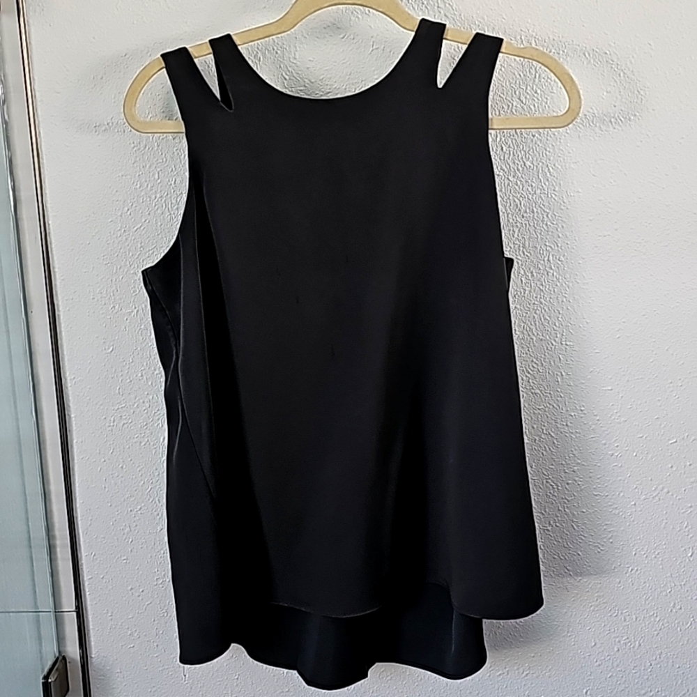 Banana Republic Grey Accent Shoulder Blouse